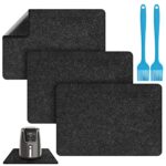 3Pcs Heat Resistant Mat for Air Fryer, Non Slip Heat Proof Mat with Kitchen Appliance Sliders, Compatible with Ninja Foodi Cosori Air Fryer, Oven