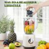 SHARDOR Blender with 700W, Powerful Blender Smoothie Maker with 6 Sharp Stainless Steel Blades,2 Speed and Pulse Ice Crushing For Milkshake, Juic
