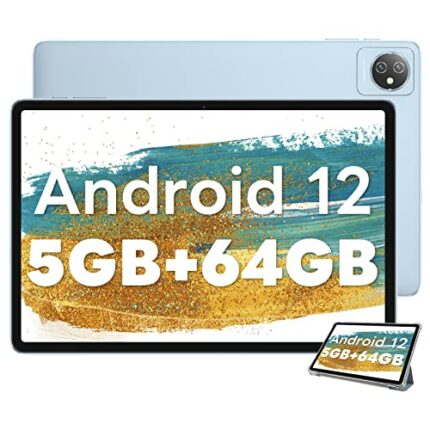 Blackview Tablet Android 12 Tab7 WIFI Tablets 10 Inch, 5GB + 64GB / TF 2TB, Quad Core Processor, 1280×800 HD+ IPS Screen, 6580mAh Battery, Google