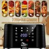 Air Fryer Oven, Uten 5.5L Oil Free Air Fryers for Home Use, LED Screen with Digital Display, Timer and Fully Adjustable Temperature Control for H