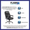 Flash Furniture Hercules Series Big & Tall 500 lb. Rated Executive Swivel Ergonomic Office Chair with Arms, Silver, Black LeatherSoft, Set of 1