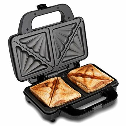 Global Gourmet by Sensiohome Sandwich Toaster/Toastie Maker – Deep Fill Non-Stick Hot Plates – 4 Slice Electric Grill Press Perfect for Toasted C