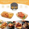 120PCS Air Fryer Liners for Ninja Dual, HAUSPROFI Air Fryer AF300UK AF400UK Accessories, Compatible with Ninja, Salter, Tower and Other Dual Zone