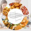 2Pcs Air Fryer Rack, Air Fryer Rack Compatible for Ninja Dual Air Fryer Multipurpose Air Fryer Accessories Stainless Steel Dual Air Fryer Rack wi