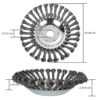 6'' Grass Trimmer Cutter Head for Garden Lawn Mower, Strimmer Wire Brush Head with Knotted Wire, Universal Solid Steel Wire Wheel for Brush Cutte
