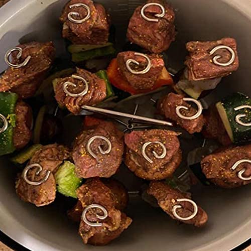 Skewer Stand, Vertical Skewers Holder, Air Fryer Skewer Stand, Skewers Rack, Air Fryer Accessories Grill, Stainless Steel for Kitchen Cooking BBQ