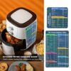 Air Fryer Cooking Times Chart, 2Pcs Air Fryer Cheat Sheet Kitchen Fryer Magnet Sheet Cooking Frying Time Reference Guide Compatible with All Air