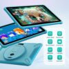 YOTOPT 10" Kids Tablet, Android 13.0, 19GB RAM 128GB ROM (SD Expandable), Parental Controls, HD IPS Screen, Quad Core, 5MP+2MP, WiFi, Bluetooth,