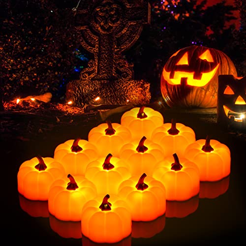 Oria LED Candles Tea Lights, Flickering Flameless Candles, Realistic Battery Operated Fake Candle with Warm White Bulb light for Christmas Decora