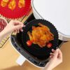 Silicone Air Fryer Liner (2PCS) Reusable Air Fryer Silicone Basket Heat Resistant Easy Cleaning Air fryers Liners Silicone Pot Round for 3 to 5 Q