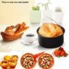 YHUS Air Fryer Accessories, Cake Barrel And Pizza Pan, Round Cake Tin, 6/7/8 inch General Air Fryer Accessories, Baking Cake Tin with Handles, No