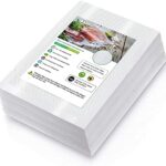 Vacuum Food Sealer Bags 20X30cm 100 Bags Commercial Grade Textured Food Vacuum Sealer Bag Thick Embossed Bags Upgrade Design Pre-Cut Bag BPA Free