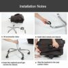 n/a Reclining Office Chair with Lumbar Support Ergonomic Adjustable Seat Height and Back Recline Desk and Task Chair (Color : Brown)