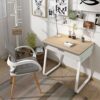 JYJZHX Computer Desk Writing Study Table with Side Drawers Classic Home Office Laptop Desk Wood Notebook Table