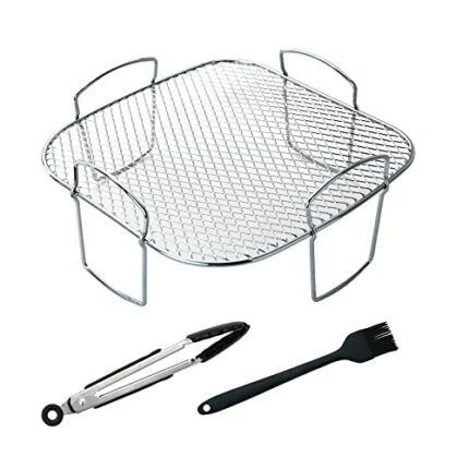 Air Fryer Rack for COSORI 5.5L Air Fryer Accessories 304 Stainless Steel 8 Inch Fryer Racks for Gourmia, Tower, Instant Vortex Dehydrator Rack Ai