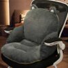 LUKEO Cute Fluffy Seat Chair Cushion Home Office Chair Backrest Lumbar Pillow Tatami Floor Cushion Puff Children's Sofa Cushion Stool (Color : bl