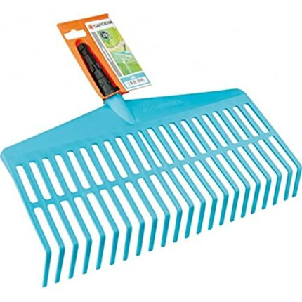 Gardena combisystem Lawn Rake: Convenient tined rake for cleaning up dead leaves and grass clippings, with robust plastic tines, working width 43