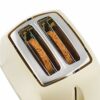 Russell Hobbs 26062 2 Slice Toaster - Contemporary Honeycomb Design with Extra Wide Slots and High Lift Feature, Cream