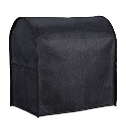 kwmobile Cover Compatible with KitchenAid 4,3-4,8 litre - 4in1 Plastic Case w/ 3 Pockets for Accessories- Black