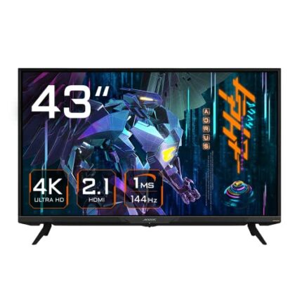 Gigabyte AORUS FV43U 43 Inch VA QLED 4K/UHD (3840 x 2160) 144Hz HDMI 2.1 Adaptive Sync Gaming Monitor, Black