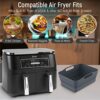 4PCS CozyCook Foldable Silicone air Fryer Liner Ninja Dual 9.5l Large, Ninja air Fryer Accessories af400uk, Oven Mitts, air Fryer Accessories Nin