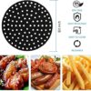 2 Pieces 8.0 Inch of Non-Stick Air Fryer Lining Air Fryer Accessories Reusable Air Fryer Silicone Air Fryer Pad Anti-Stick Food Tools Suitable fo