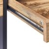 Beliani Home Office Desk 2 Storage Drawers 120 x 55 cm Light Wood with Black Vida