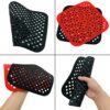 4 Pcs Reusable Air Fryer Liners, AIFUDA 8.5 inch Square Silicone Mats for Air Fryer Baking Steaming Cooking (Red+Black)