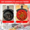 2pcs Air Fryer Silicone Pot,7.5inch Round Silicone Air Fryer Liner,Foldable Air Fryer Silicone Liner for Air Fryer, Oven, Microwave