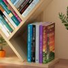WAYERTY Tree Desktop Bookshelf Storage Rack,standing Book Organizer Shelf Simple Open Study Organizer Bookcase Office Home Decor Space White 31x1