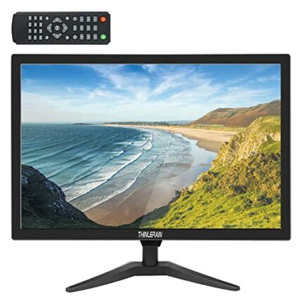 Thinlerain 20" PC Monitor 16:9 1600x900 Kitchen Monitor, LED Monitor Build in Speaker, 5Ms, 60 Hz, VESA Mountable, with VGA HDMI AV BNC USB, for
