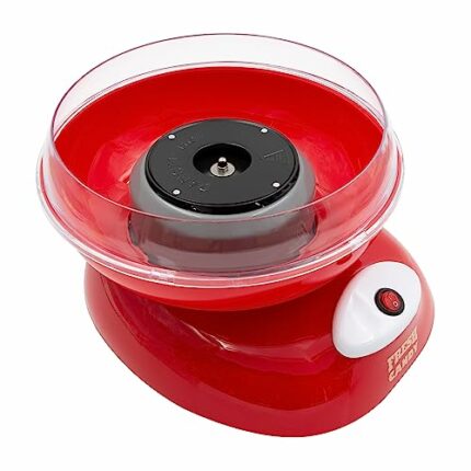 Global Gizmos 51560 Premium Candy Floss Machine / 500W / Retro Carnival Style Machine / Spinning Tool Included / Non-Slip Base / 30cm x 32cm