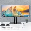 ViewSonic VP3881 38-inch WQHD+ IPS Curved Professional Monitor with 100% sRGB, Delta E<2, Hardware Calibration, HDR10 support, USB Type-C, HDMI,