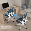 AONELAS Ergonomic Office Chair, Breathable Mesh Computer Chair for Home Office, High Back Desk Chair with Flip-up Arms and Adjustable Height