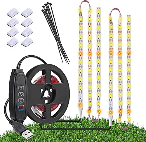 Grow Lights for Indoor Plants,120 LEDs Waterproof led Grow Lights Full Spectrum,USB Plug-in Dimmable Auto On/Off with 3 Timers Plant Light, for I
