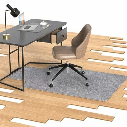 Placoot Desk Chair Mat for Hardwood Hardwood Floor, 55"x35" Office Chair Mat for Rolling Chairs, Large Anti-Slip Backing Under Desk Low-Pile Offi