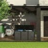 LUKEO Garden Furniture Storage Box Outdoor Furniture 290 L Protective Cover Garden Deck Box Cabinet Cover Waterproof Durable Storage