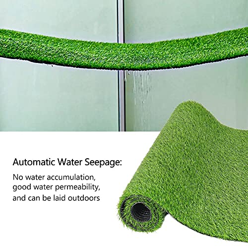 MOVKZACV Artificial Grass,Garden Synthetic Fake Grass Mat of Green High Density Natural Realistic Looking Garden Lawn,2m x 0.5m Green Astro Turf,