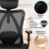 Duramont Ergonomic Office Chair - Adjustable Desk Chair with Lumbar Support and Rollerblade Wheels - High Back Chairs with Breathable Mesh - Thic