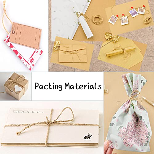 EMEKIAN 100M Natural Jute Twine, Jute String Rope 3 ply 2mm Thickness, Garden Twine String for Weddings, Floristry, Gifts, DIY Arts&Crafts, Decor