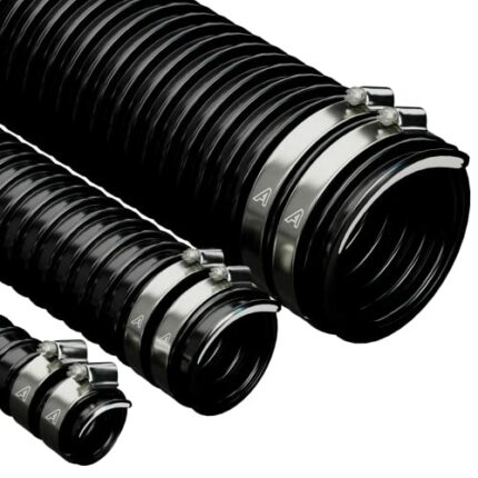 ap automotive 32mm X 10 Metre Corrugated PVC Flexible Pond Hose with 2 Pipe Clips