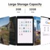 8 Inches Reading Tablets,Android 13 Tablets,2GB RAM 32GB ROM,Quad-Core,5000mAh Battery Dual Cameras HD Display Touch Screen Tablets for Portable
