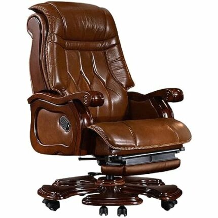 N/A Office Chair Recliner Leather Ergonomic Manager and Executive Office Chair (Color : 3-pack, Size : Light Grey)