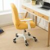 Ygqbgy Office chair-Home Chair Comfortable High Rebound Sponge PadErgonomic Backrest Fixed Armrest
