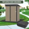YEXEXINM 5.3 x 3.3 FT Outdoor Storage Shed Mat-Waterproof Dustproof Outdoor Carport Mat- Backing Prevents Liquid Penetration，Anti-Slip Patio Furn