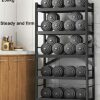 JHKGY 5-Tier Storage Shelving Unit Metal Shelf, Foldable Shelves with Wheels Storage Shelving Unit,Organizers Rolling Cart Display Wire Rack,for