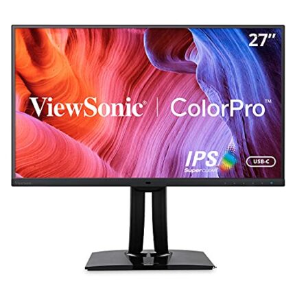 ViewSonic VP2771 Professional 27" 1440p Monitor USB Type C 100% sRGB Rec709 14-bit 3D LUT Color Calibration for Photography & Graphic Design