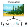 ZFTVNIE 24 inch Computer Monitor Full HD 1920 x 1080P Monitor Frameless IPS Computer Screen 75Hz HDMI VGA Ports VESA Mountable, Monitor for PC PS