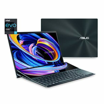 ASUS ZenBook Duo 14 UX482 14” FHD Touch Display, Intel Evo Platform, Core i7-1195G7, 8GB RAM, 512GB PCIe SSD, ScreenPad Plus, Windows 11 Home, Wi