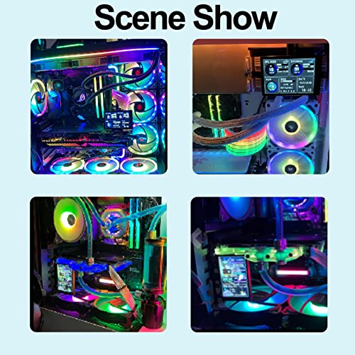 Bewinner 3.5in IPS Computer Temp Monitor, PC Sensor Panel Display, PC CPU RAM HDD Data Monitor Computer Temperature Display for Windows System